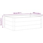 vidaXL Lit surélevé de jardin WPC 150x100x54 cm Gris