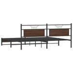 vidaXL Cadre de lit en métal sans matelas chêne marron 200x200 cm