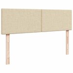 VidaXL Cadre de lit ottoman avec matelas crème 180x200 cm tissu