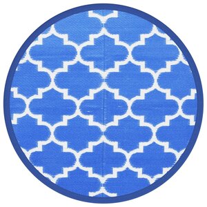 vidaXL Tapis d'extérieur ARAKIL bleu Ø120 cm PP