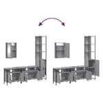 vidaXL Ensemble de meubles de salle de bain 4 Pièces Sonoma gris