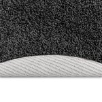 Tapis shaggy vidaXL avec dos en latex Gris foncé ø120 cm
