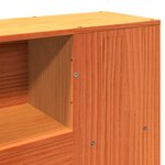 vidaXL Lit bibliothèque sans matelas cire marron 135x190 cm pin massif