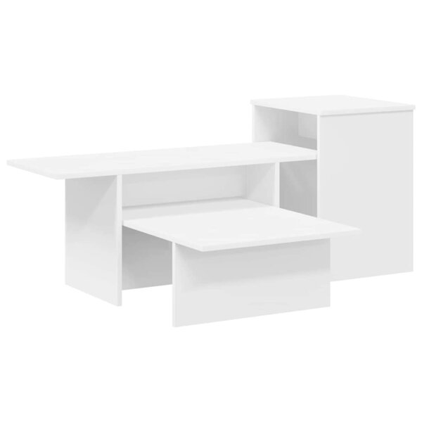 vidaXL Table console Blanc 91 5 x 35 x 38 5 cm Bois d'ingénierie