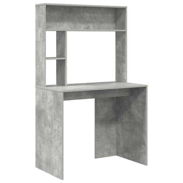 vidaXL Bureau Gris béton 91 x 50 x 149 cm Bois d'ingénierie