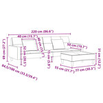 vidaXL Canapé-lit à 2 places avec repose-pied gris clair tissu
