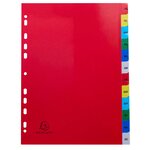 Intercalaires Imprimés Mensuels Pp Couleurs Janv-décembre - A4 - Couleurs Assorties - Exacompta