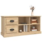 vidaXL Meuble TV chêne sonoma 102x35 5x47 5 cm bois d'ingénierie