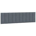 vidaXL Coussin de tête de lit gris foncé 180 cm velours