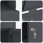 vidaXL Boîte de dépôt de colis Anthracite 44 x 35 x 59 cm Acier