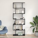 vidaXL Bibliothèque en chêne noir - 70 x 24 x 193 5 cm  bois d'ingénierie.
