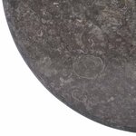 vidaXL Dessus de table Noir Ø60x2 5 cm Marbre