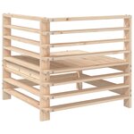 vidaXL Canapé d'angle de jardin bois de pin massif