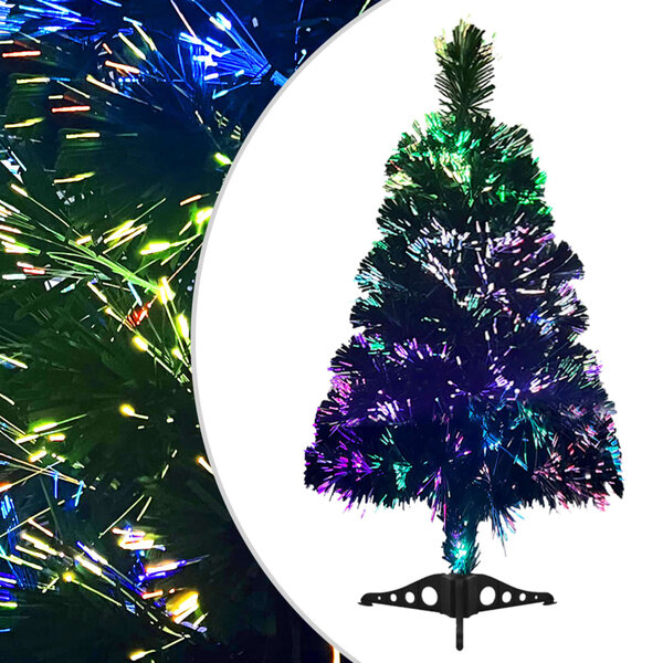 vidaXL Arbre de Noël artificiel Fibre optique 64 cm Vert