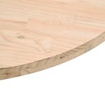 vidaXL Dessus de table Ø50x2 5 cm Bois de pin massif