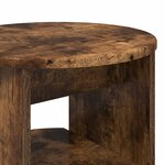 vidaXL Meuble d'appoint Chêne Fumé Ø40 x 50 cm Bois d’ingénierie
