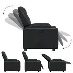 vidaXL Fauteuil inclinable Noir Similicuir