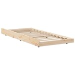 vidaXL Cadre de lit Marron 90 x 200 cm Bois de pin massif