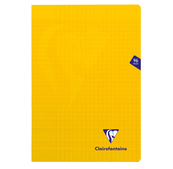Cahier MIMESYS Piqué Polypro 21 x 29,7 cm 96 pages 90g Séyès Jaune CLAIREFONTAINE