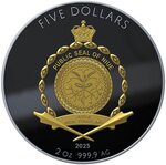 Pièce de monnaie en Argent 5 Dollars g 62.2 (2 oz) Millésime 2025 GRAND LEBANON