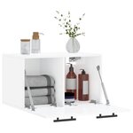 vidaXL Armoire murale Blanc brillant 60x36 5x35 cm Bois d'ingénierie