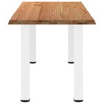vidaXL Table à manger et bord naturel bois massif chêne rectangulaire