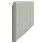 vidaXL Coussin de tête de lit Hanko gris clair 183 cm velours
