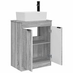 vidaXL Meuble de salle de bain avec évier Sonoma gris 54 x 35 x 83 cm