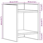 vidaXL Support de Plante Blanc 30 x 30 x 40 cm Bois d'ingénierie