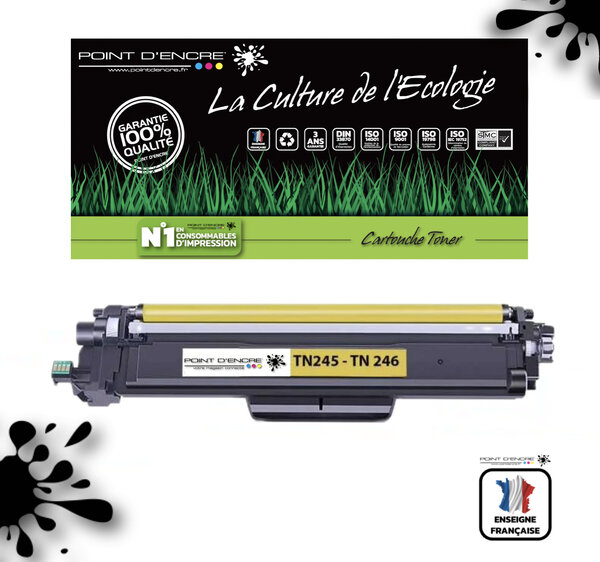 TN241 / TN245 / TN242 / TN246 - JAUNE - Grande capacité