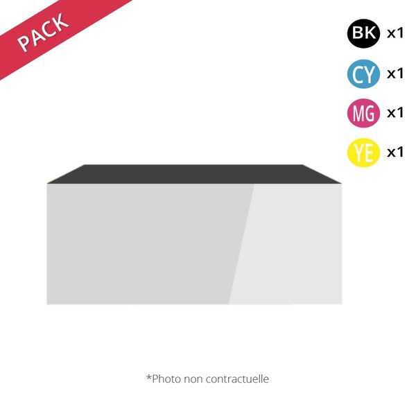 LEXMARK E232 Pack de 4 cartouches de toner génériques GNP4KLET232NCMY
