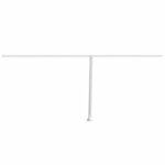 vidaXL Jeu de poteaux d'auvent blanc 600x245 cm fer