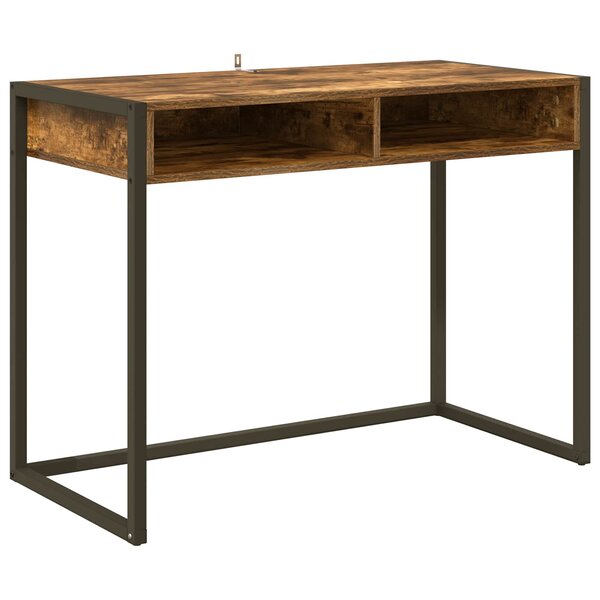 vidaXL Bureau Chêne Fumé 100 x 50 x 75 cm Bois d'ingénierie