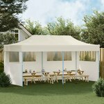 vidaXL Tente de fête 291 x 580 x 315 cm Crème Tissu Oxford