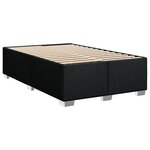vidaXL Sommier à lattes de lit avec matelas Noir 90x190 cm Tissu