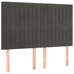 vidaXL Sommier à lattes de lit et matelas Gris foncé 140x200cm Velours