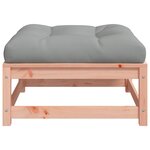 vidaXL Repose-pied de jardin avec coussin bois massif douglas