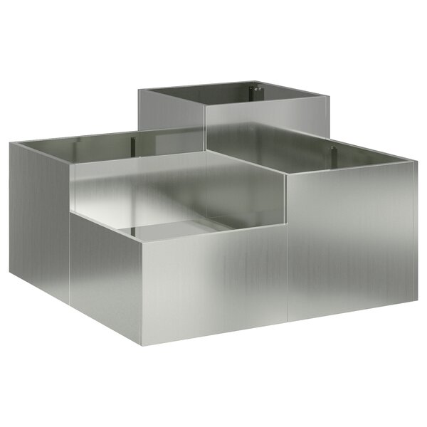 Jardinière vidaXL 80x80x48 cm en acier galvanisé