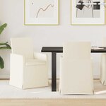 vidaXL Chaises de salle à manger 2 Pièces Beige 57 x 67 x 95 cm Lin