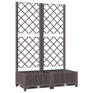 vidaXL Jardinière avec treillis Marron 80x40x121 5 cm PP