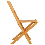 vidaXL Chaises de jardin pliantes lot de 4 47x61x90cm bois massif teck