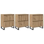 vidaXL Buffet 3 Pièces Chêne artisanal 60 x 35 x 70 cm