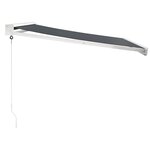 vidaXL Auvent rétractable anthracite 3x2 5 m tissu et aluminium