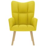 vidaXL Chaise de relaxation jaune clair tissu