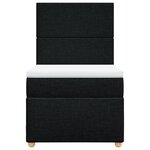 vidaXL Sommier à lattes de lit avec matelas Noir 90x190 cm Tissu