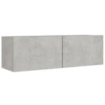vidaXL Ensemble de meubles TV 8 Pièces Gris béton Bois d'ingénierie