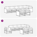 vidaXL Ensemble de canapés d'extérieur 8 pc Naturel et Crème