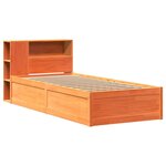 vidaXL Cadre de lit sans matelas cire marron 100x200cm bois pin massif