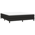 vidaXL Sommier à lattes de lit avec matelas Noir 180x200 cm Tissu
