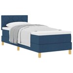 vidaXL Lit à ressorts avec matelas Bleu 80 x 200 cm tissu